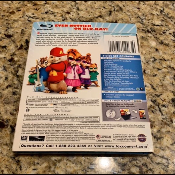 Alvin and the Chipmunks The Squeakquel Blu-ray and DVD - Picture 2 of 2
